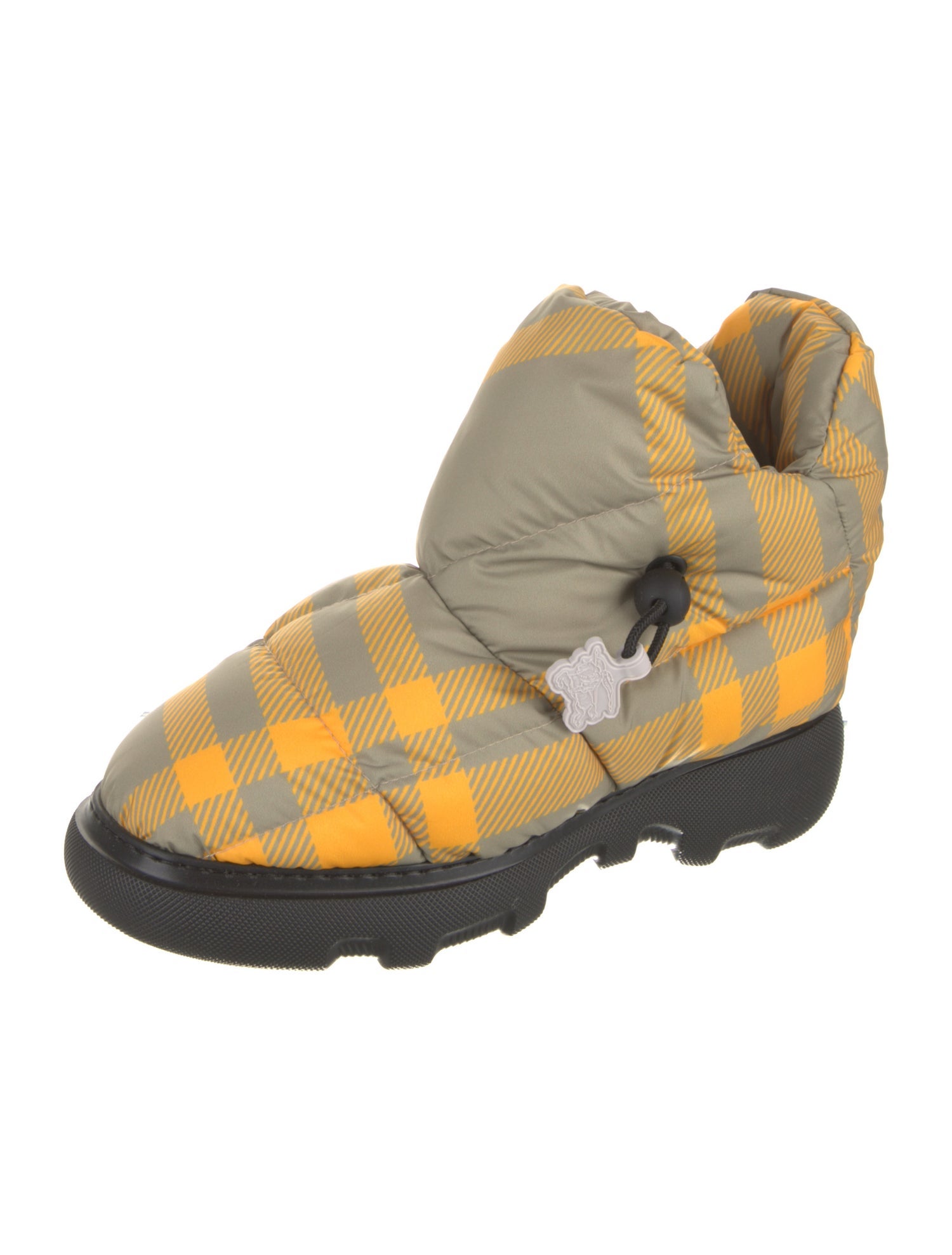 Burberry Prorsum Nylon Plaid Print Boots