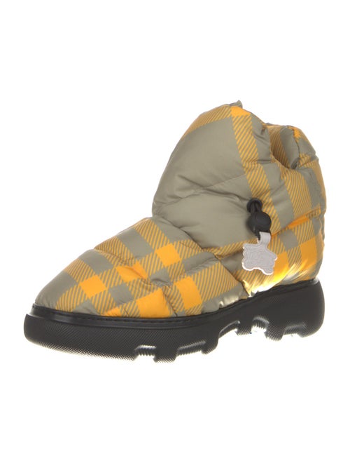 Burberry Prorsum Nylon Plaid Print Boots