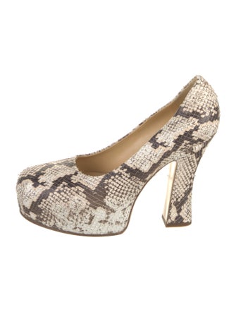 Burberry Python Animal Print Pumps