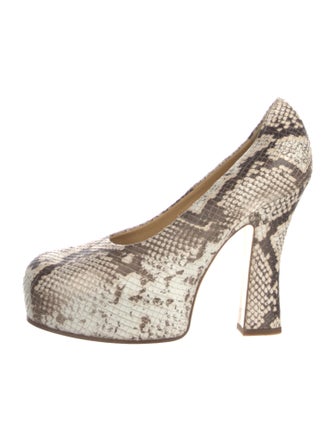Burberry Snakeskin Animal Print Pumps