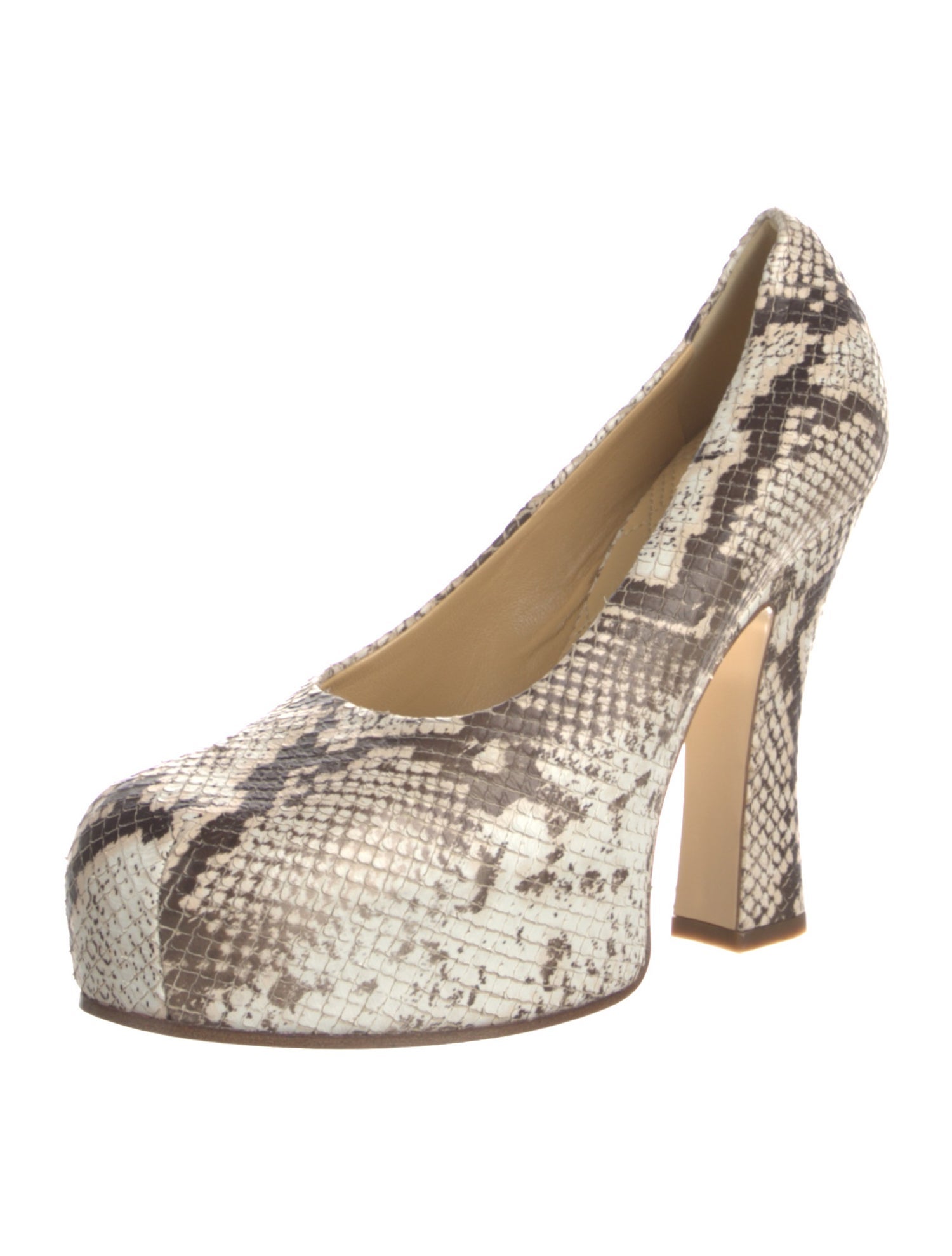 Burberry Snakeskin Animal Print Pumps