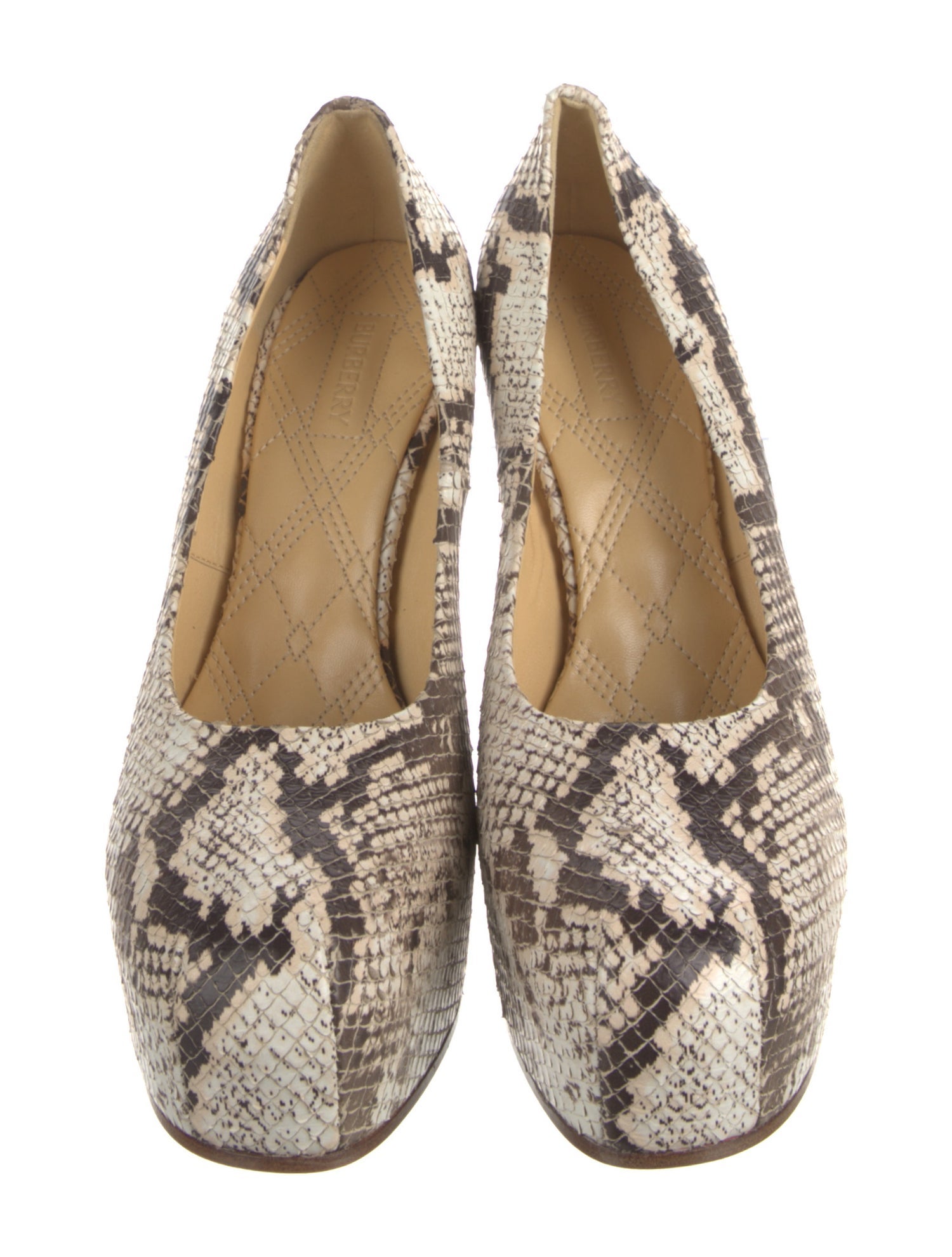 Burberry Snakeskin Animal Print Pumps