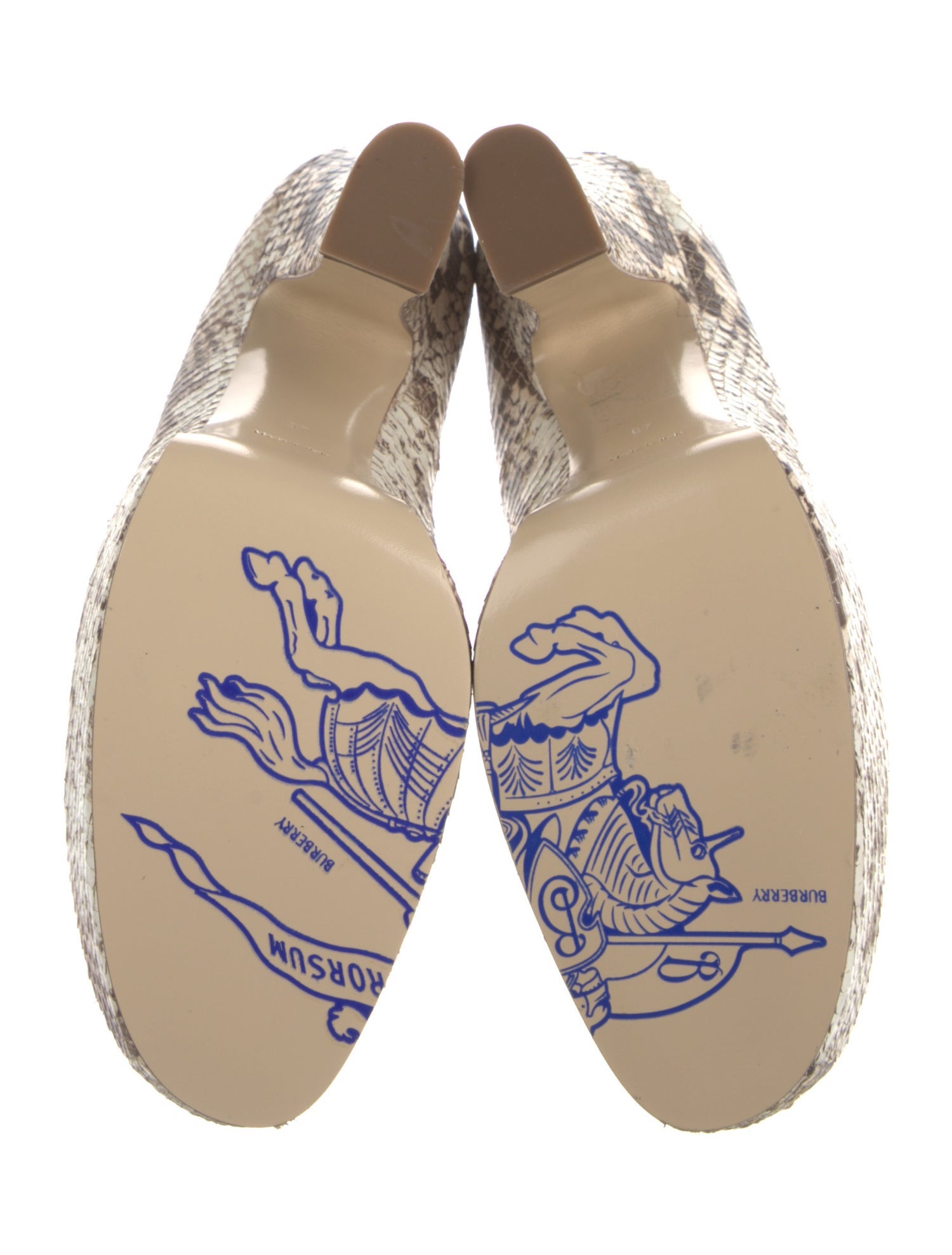 Burberry Snakeskin Animal Print Pumps