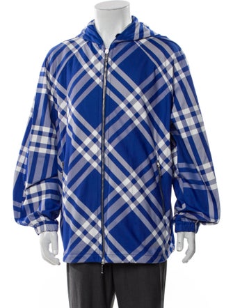 Burberry Prorsum Plaid Print Windbreaker