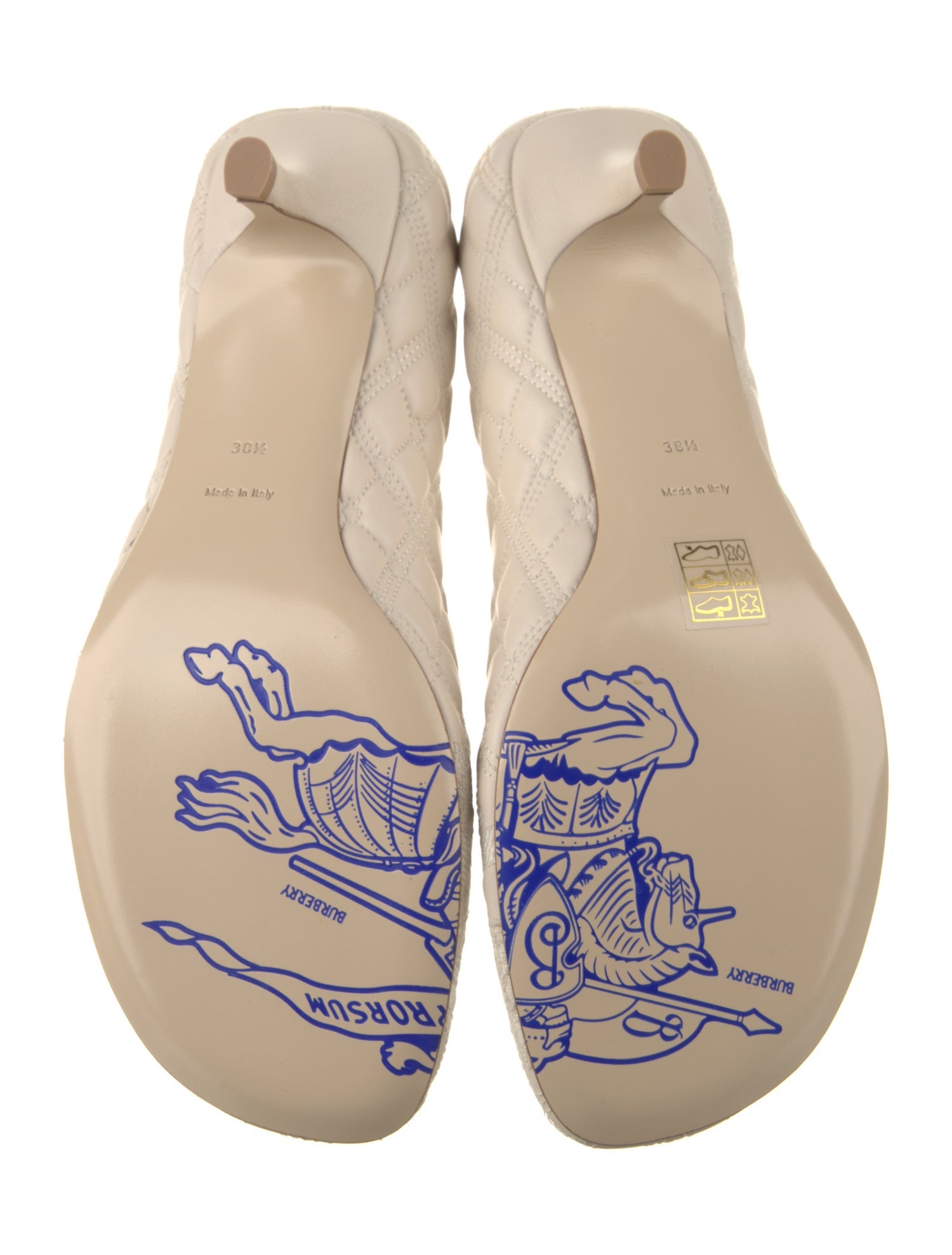 Burberry Prorsum Leather Embroidered Accent Pumps