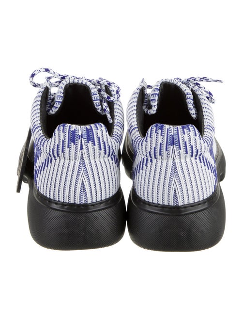 Burberry Leather Plaid Print Lace-Up Boots