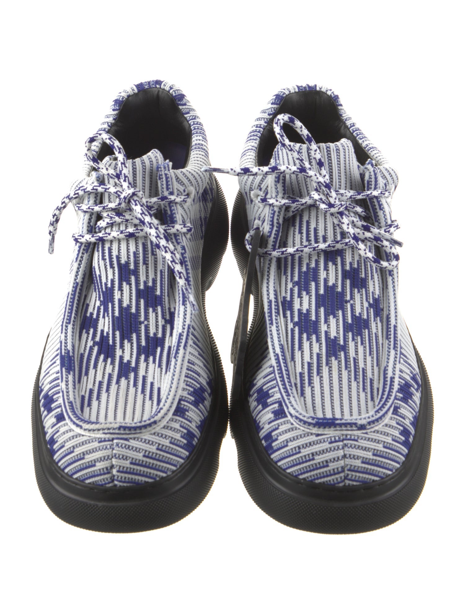 Burberry Plaid Print Lace-Up Boots