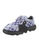 Burberry Plaid Print Lace-Up Boots