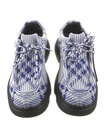 Burberry Plaid Print Lace-Up Boots