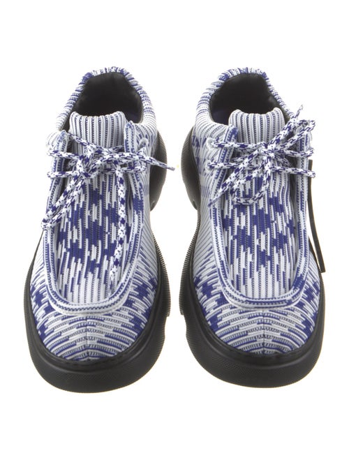 Burberry Plaid Print Lace-Up Boots