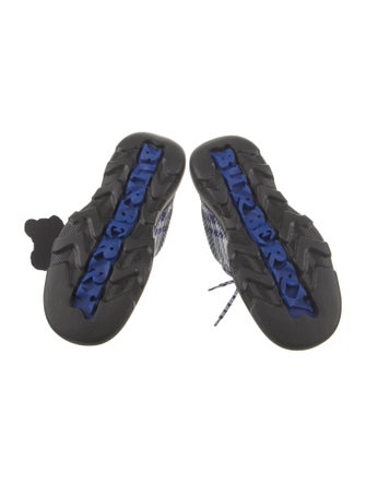 Burberry Plaid Print Lace-Up Boots