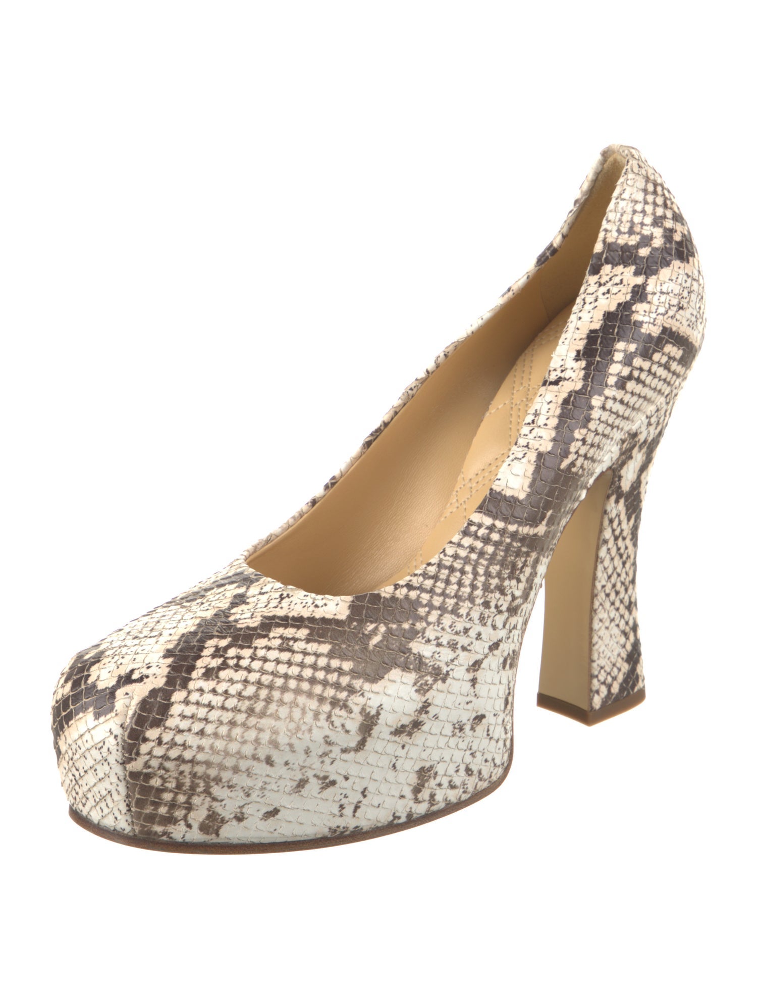 Burberry Snakeskin Animal Print Pumps