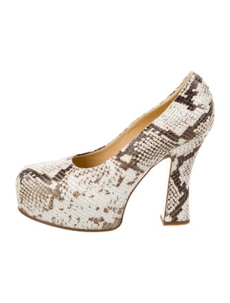 Burberry Snakeskin Animal Print Pumps