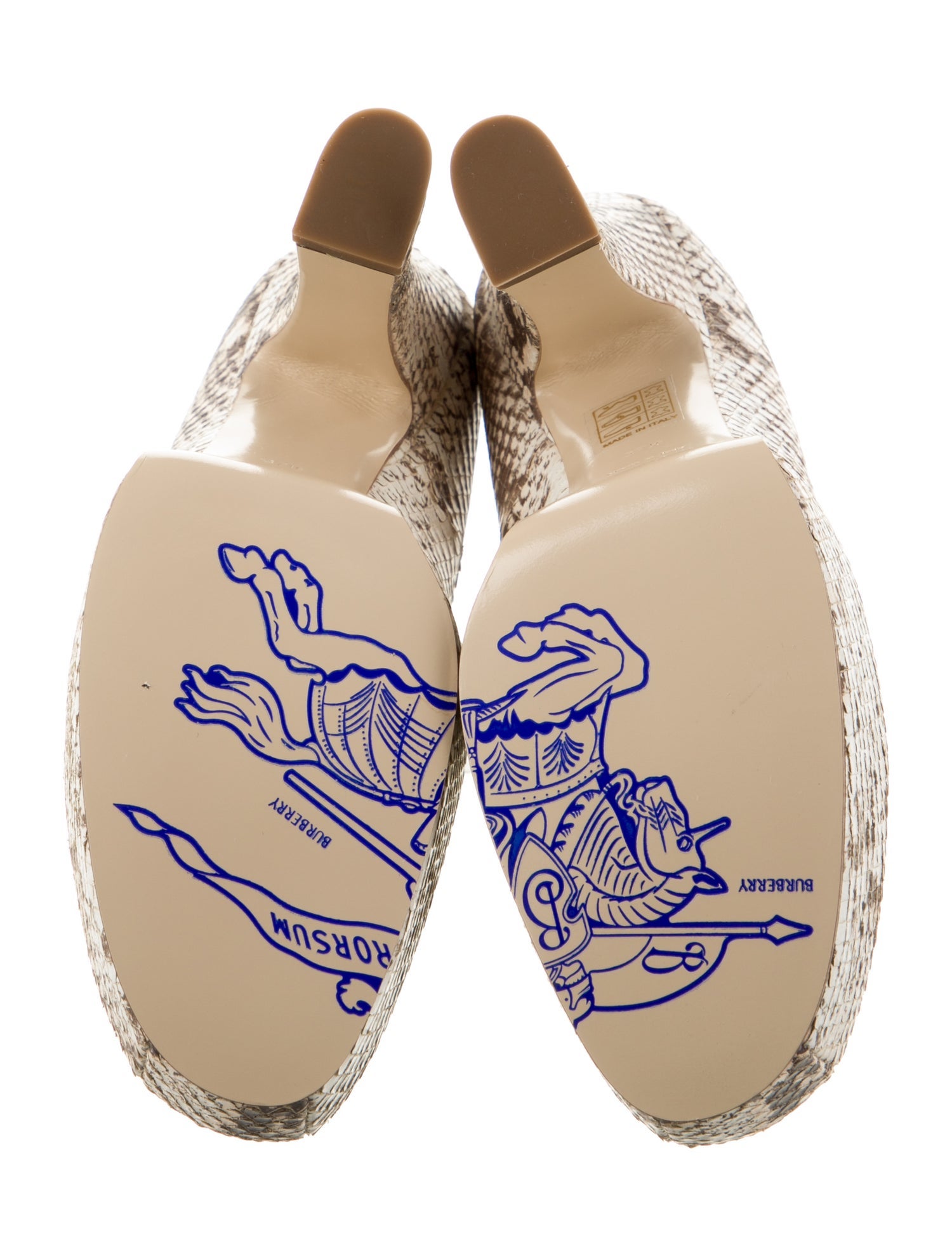 Burberry Snakeskin Animal Print Pumps