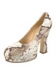 Burberry Snakeskin Animal Print Pumps
