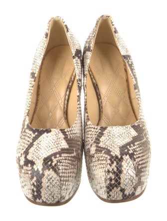 Burberry Snakeskin Animal Print Pumps