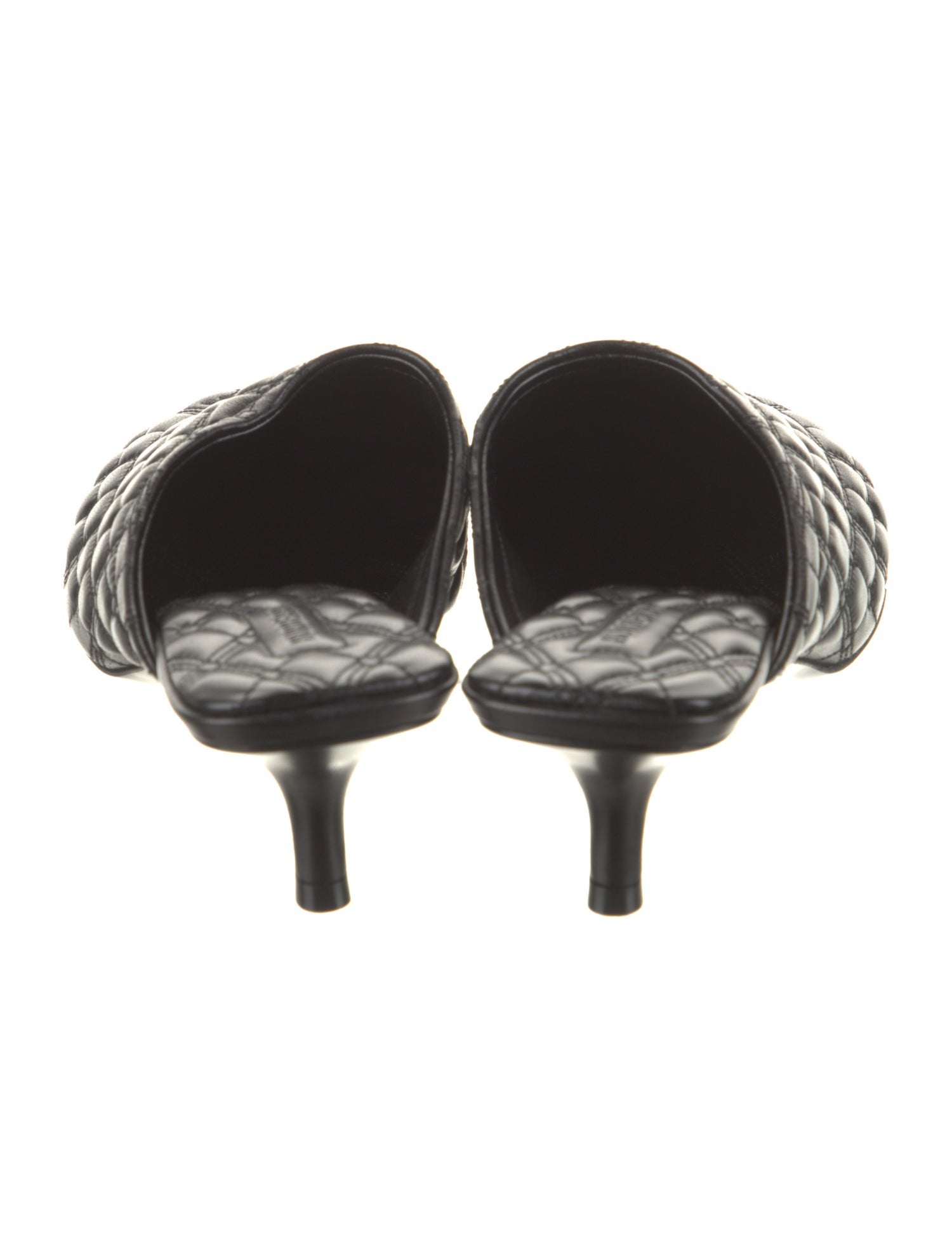 Burberry Leather Embroidered Accent Mules