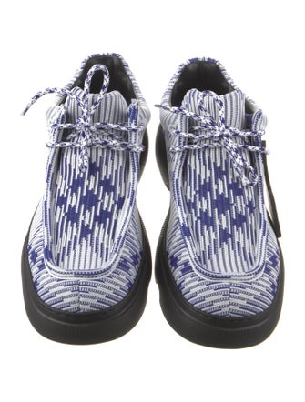 Burberry Plaid Print Lace-Up Boots