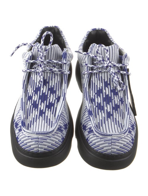 Burberry Plaid Print Lace-Up Boots