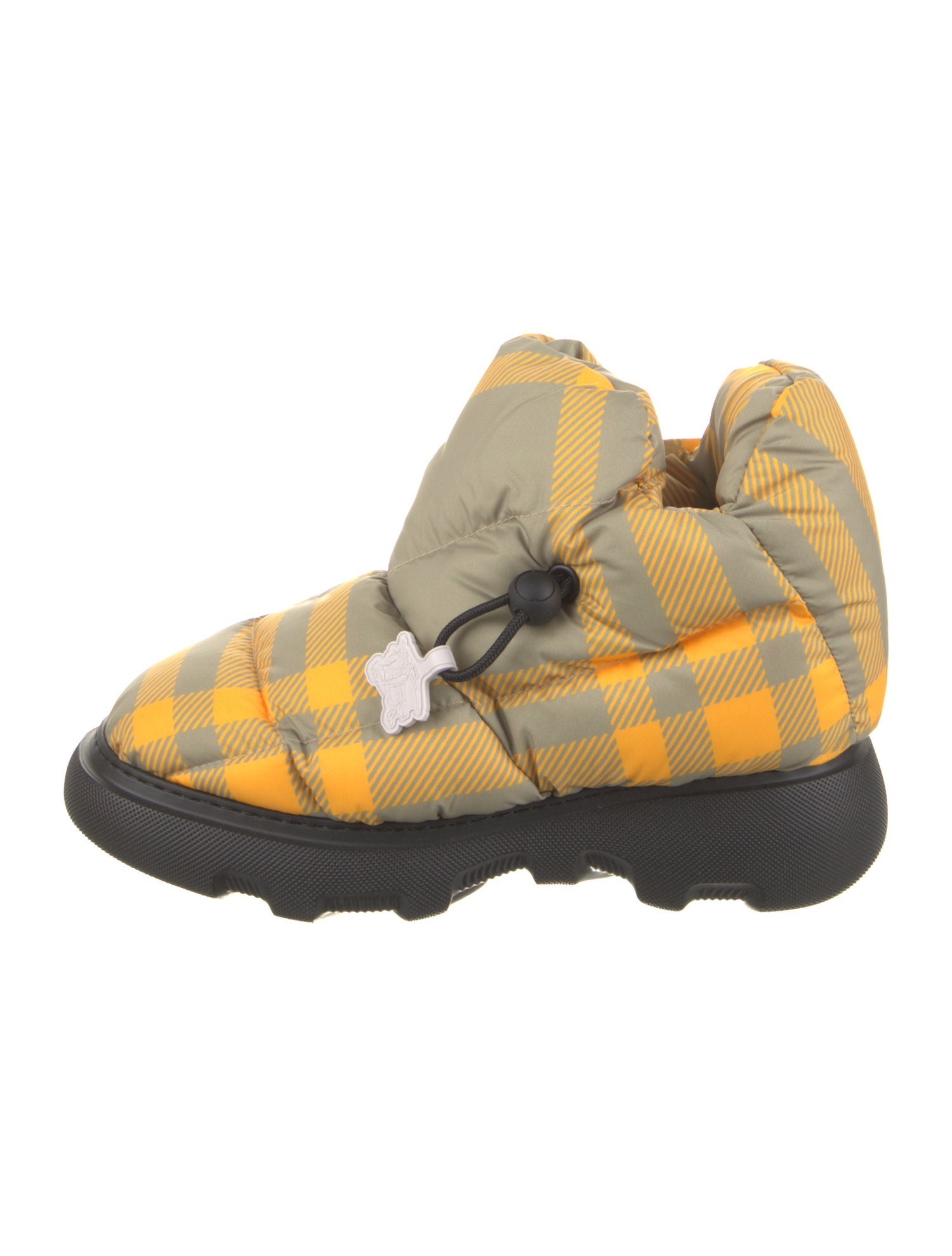 Burberry Prorsum Nylon Plaid Print Boots