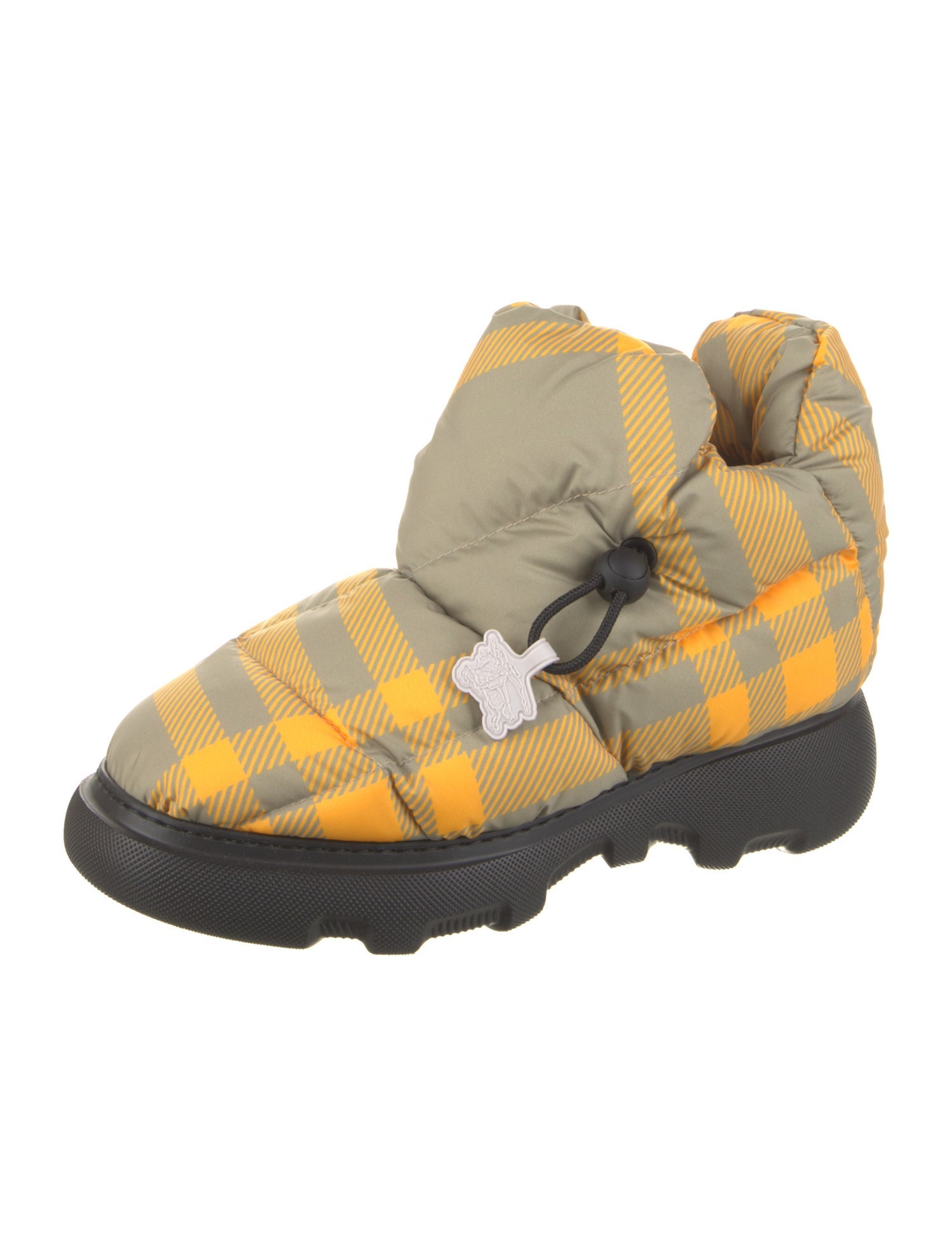 Burberry Prorsum Nylon Plaid Print Boots