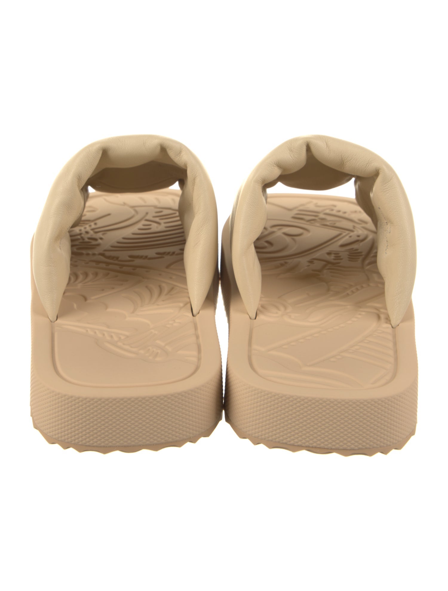 Burberry Leather Slides w/ Tags