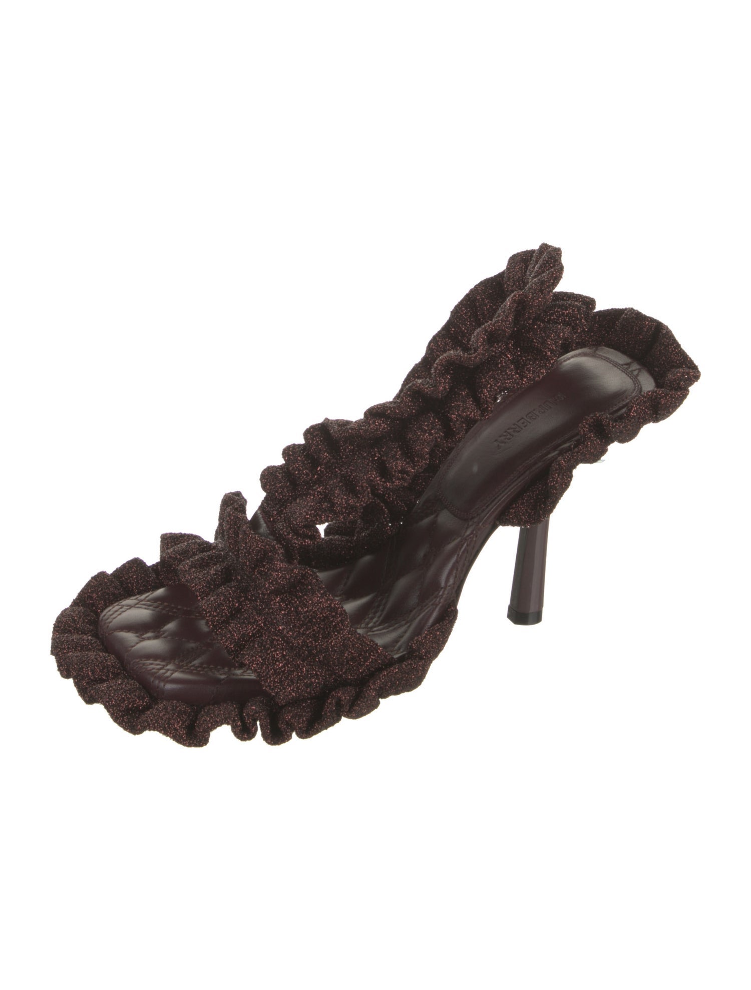 Burberry Prorsum Ruffle Embellishment Slingback Sandals