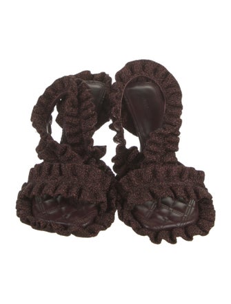 Burberry Prorsum Ruffle Embellishment Slingback Sandals