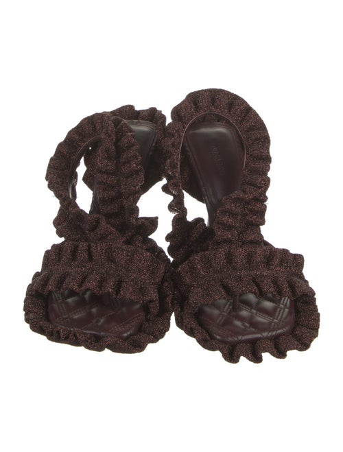 Burberry Prorsum Ruffle Embellishment Slingback Sandals