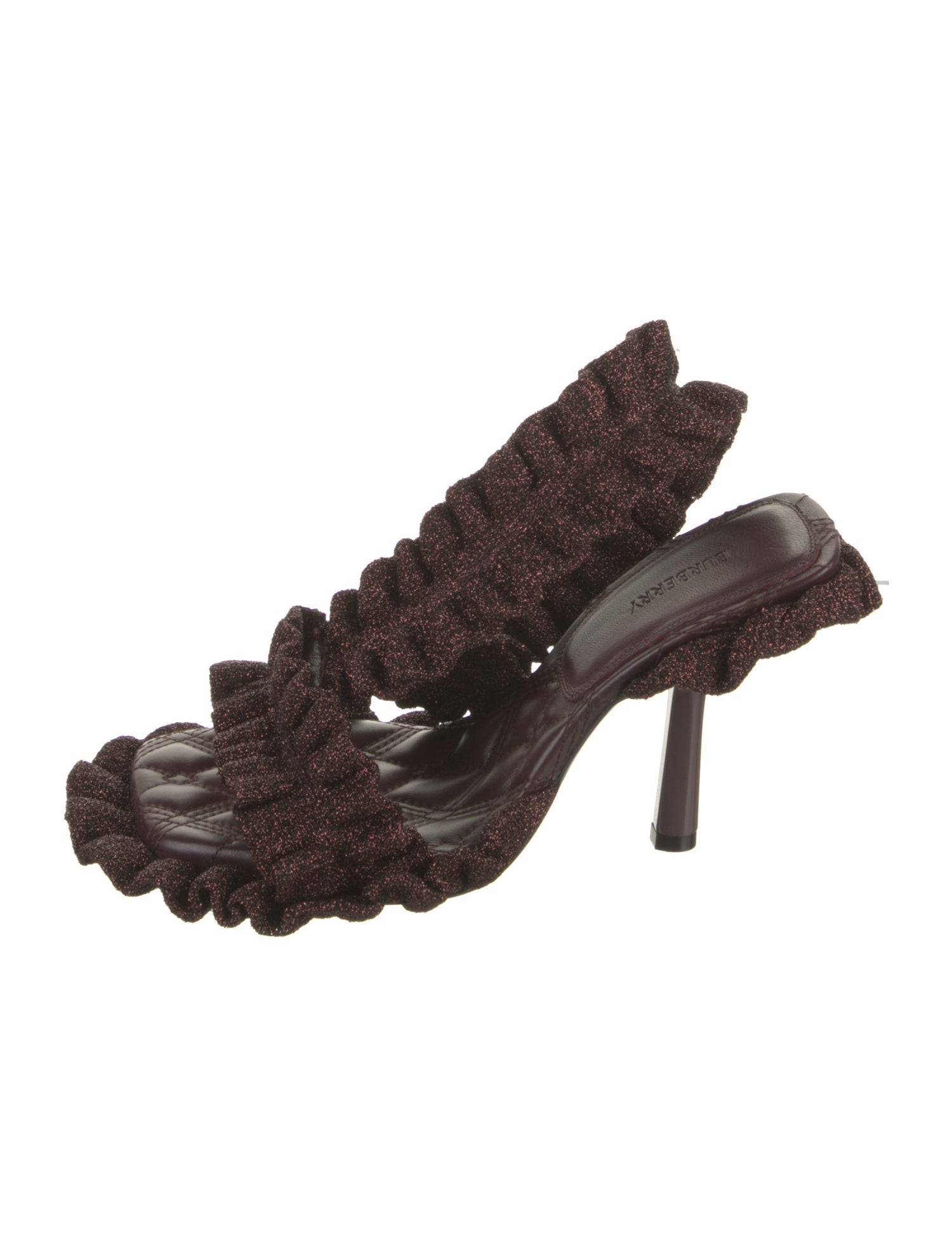 Burberry Prorsum Ruffle Embellishment Slingback Sandals