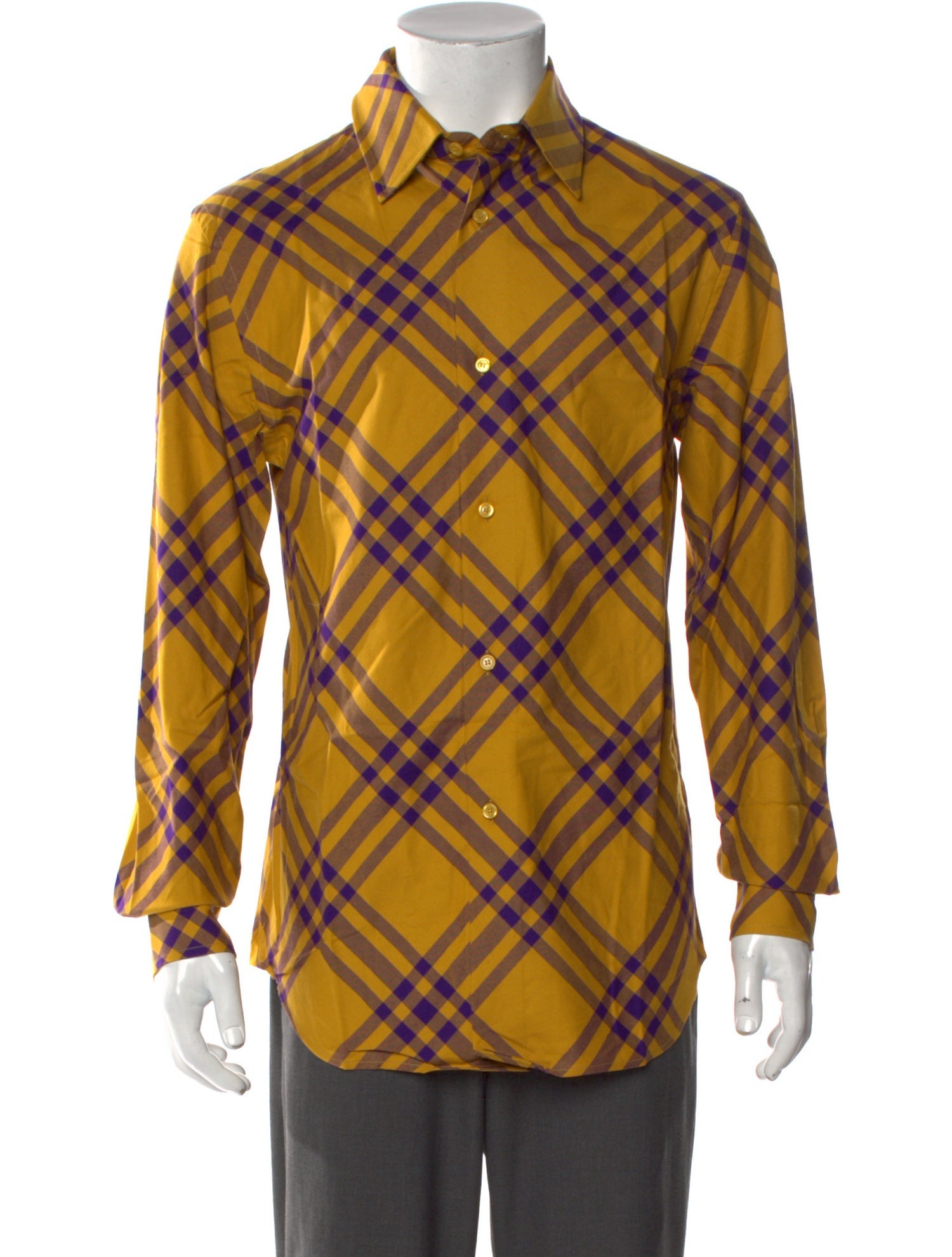 Burberry Nova Check Pattern Long Sleeve Dress Shirt