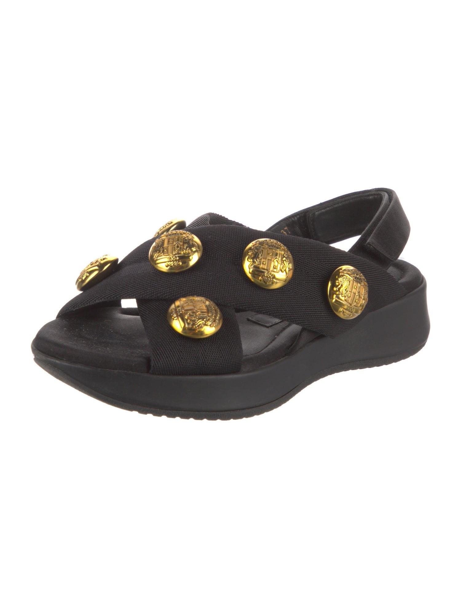 Burberry Prorsum Chain-Link Accents Slingback Sandals