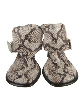 Burberry Prorsum Embossed Leather Animal Print Slides