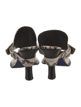 Burberry Prorsum Embossed Leather Animal Print Slides