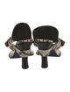 Burberry Prorsum Embossed Leather Animal Print Slides