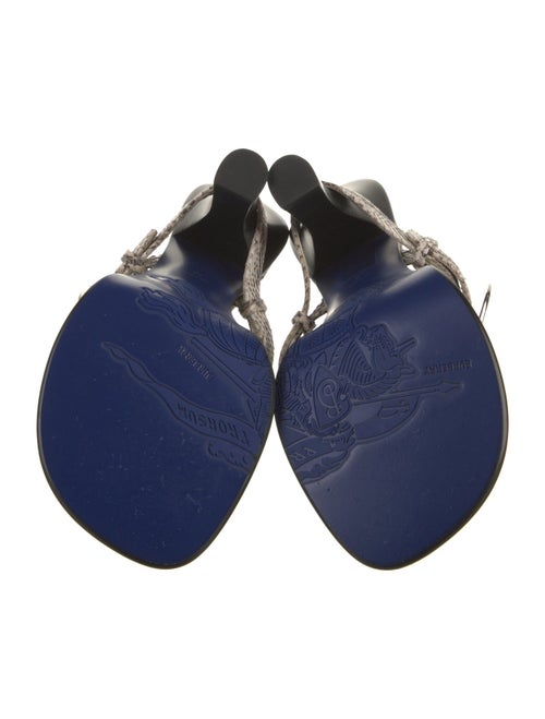 Burberry Prorsum Embossed Leather Animal Print Slides