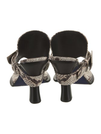 Burberry Embossed Leather Animal Print Slides