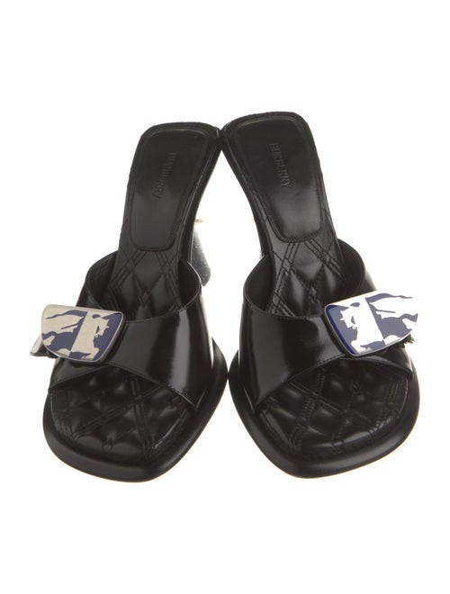 Burberry Leather Printed Slides