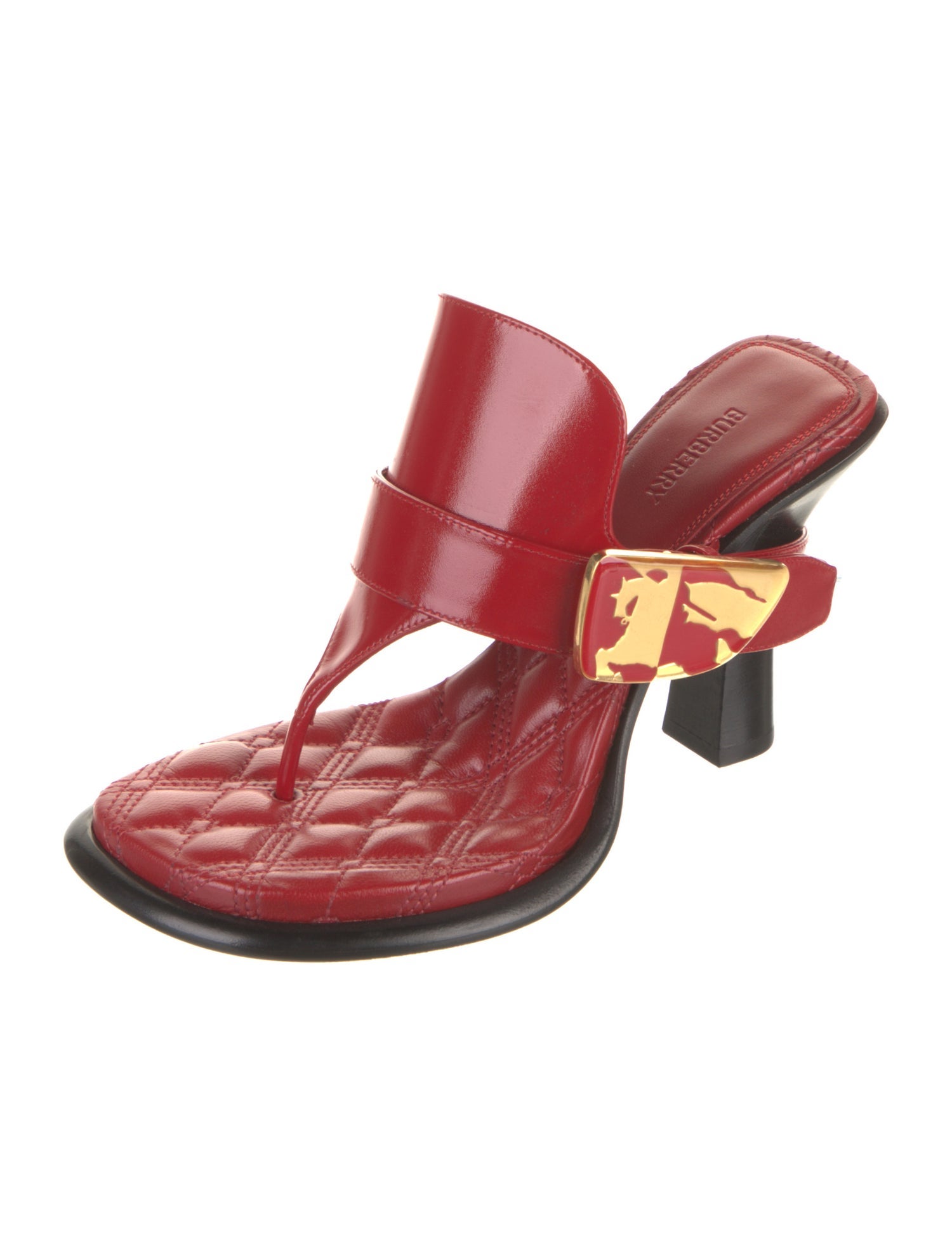 Burberry Leather Slides w/ Tags