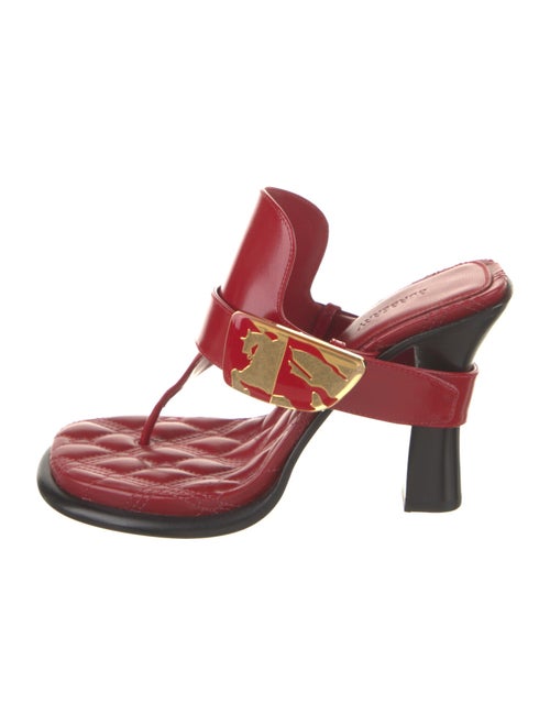 Burberry Leather T-Strap Sandals