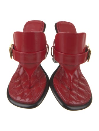 Burberry Leather T-Strap Sandals