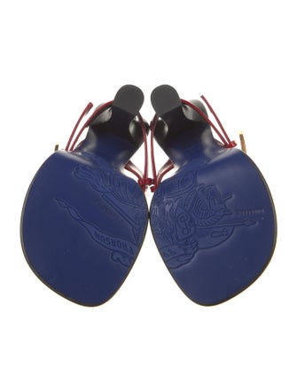Burberry Leather T-Strap Sandals