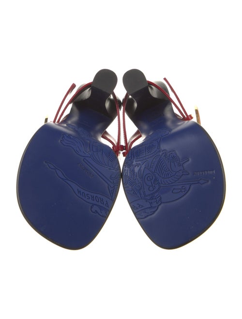 Burberry Leather T-Strap Sandals