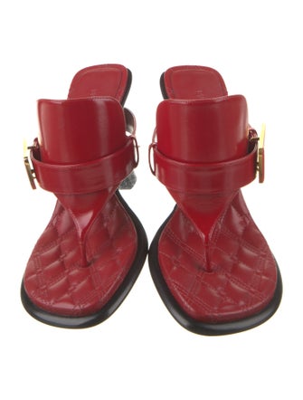 Burberry Leather T-Strap Sandals