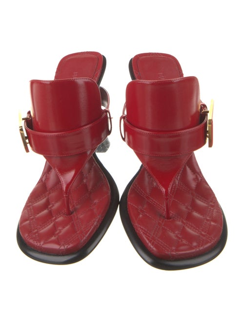 Burberry Leather T-Strap Sandals