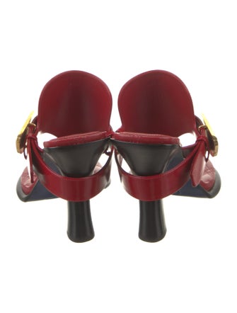 Burberry Leather T-Strap Sandals