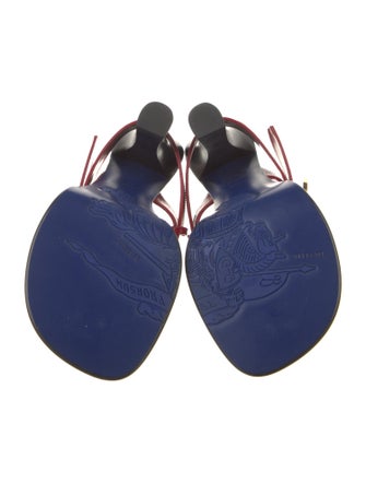 Burberry Leather T-Strap Sandals