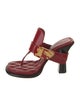 Burberry Leather T-Strap Sandals