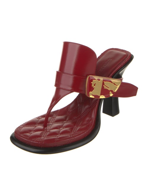 Burberry Leather T-Strap Sandals