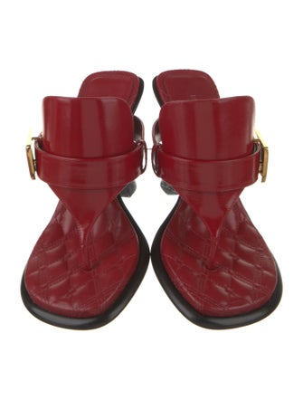 Burberry Leather T-Strap Sandals